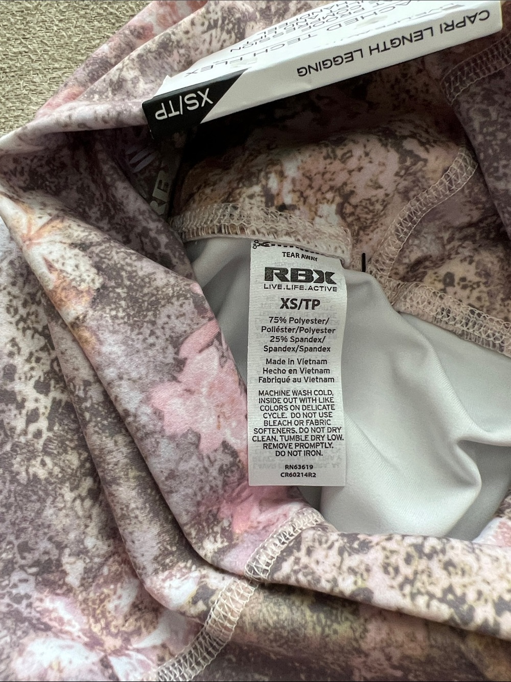 RBX Floral High-Waist Leggings in Pink and Brown - Picture 8 of 8
